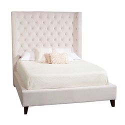 Queen Bed Headboard & Mattress Set 