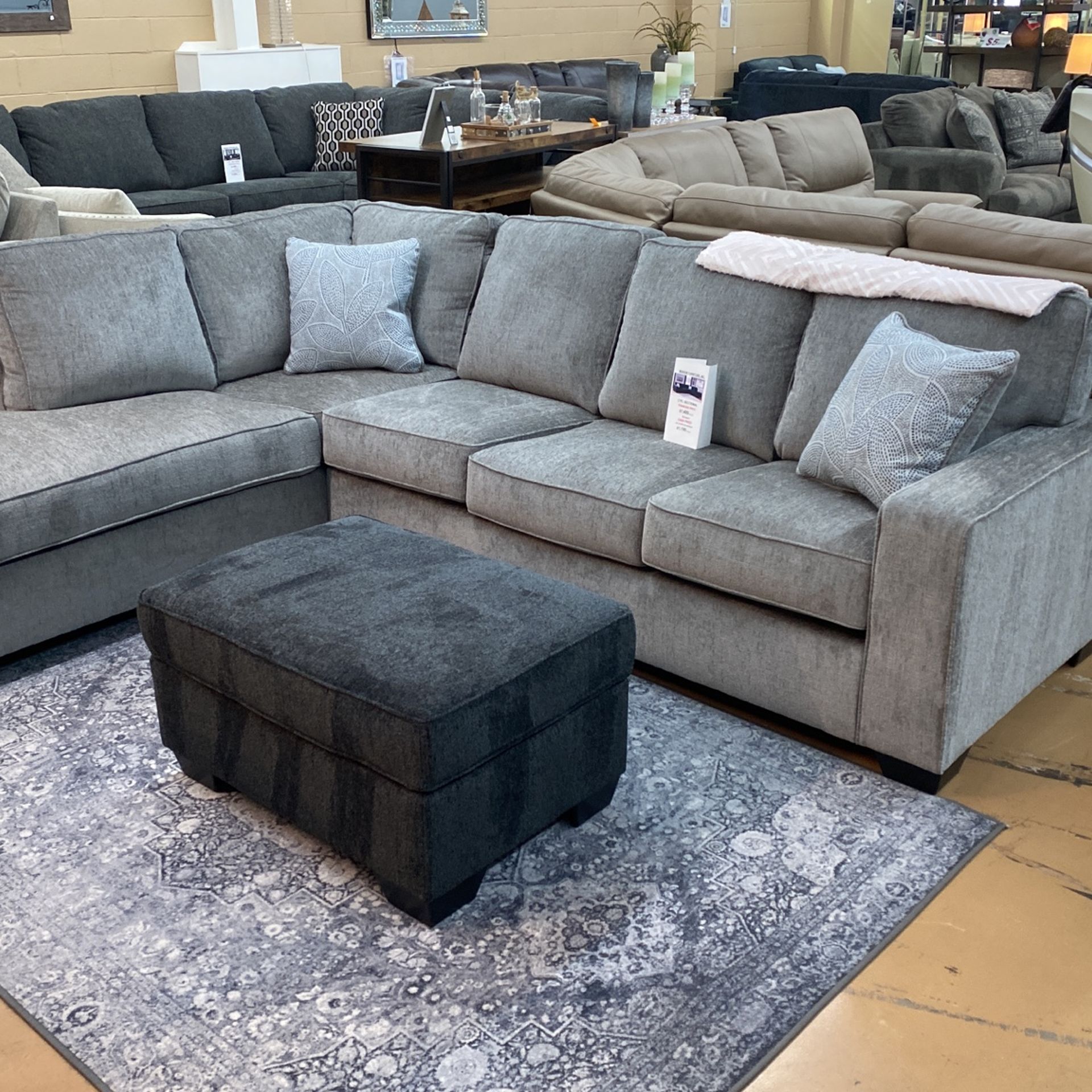 Sectional Available In Dark Grey