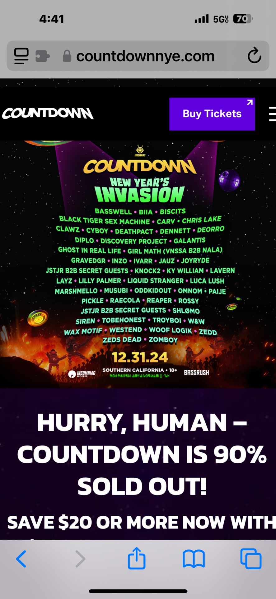 Countdown new Years Event