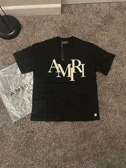 Amiri Staggered Logo Tee ‘Black’