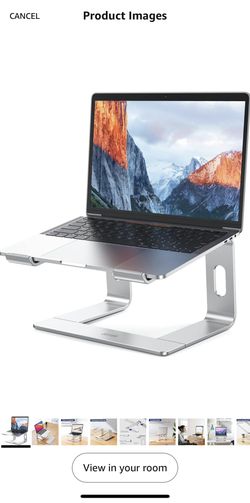 Silver Aluminum Laptop Stand
