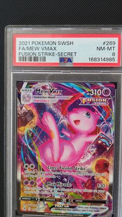 PSA 8 Mew VMAX Alt Art 269/264 Fusion Strike Secret Rare 2021