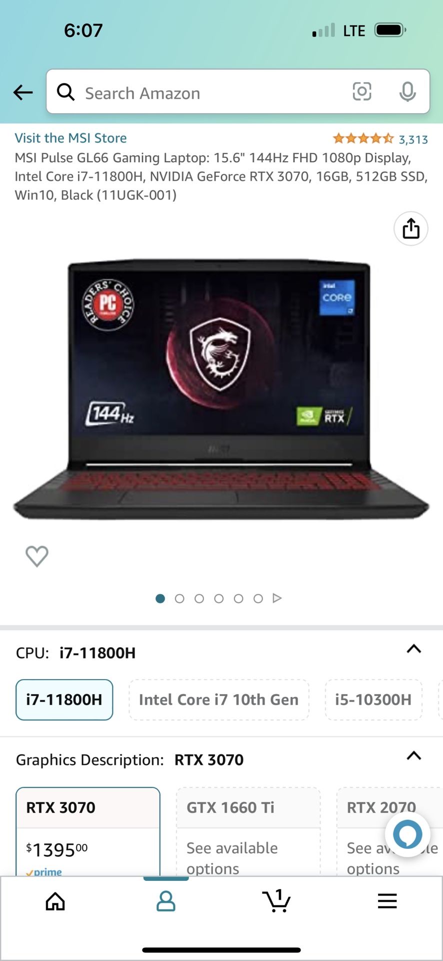 MSI PULSE GL66 Gaming Laptop