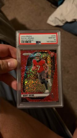 2024 Bucky Irving red sparkle PSA 10