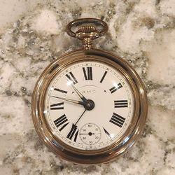Swiss AMC Vintage Wind Up Alarm Clock Pocket Watch