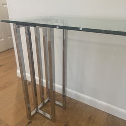 Glass And Chrome Table 