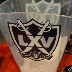 3 Raiders souvenir popcorn buckets