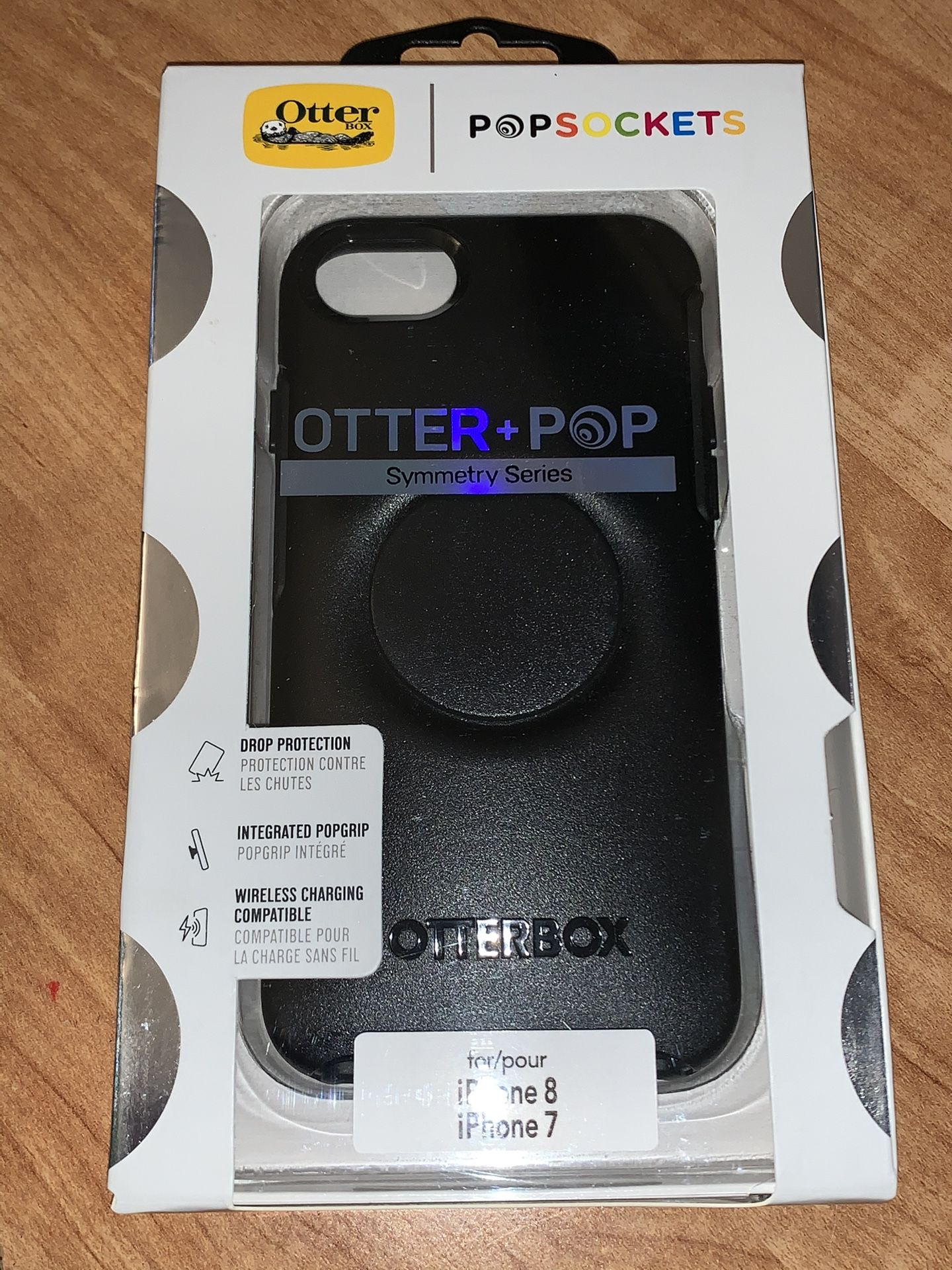New Apple iPhone SE/6/7/8 Case Black Pop Symmetry