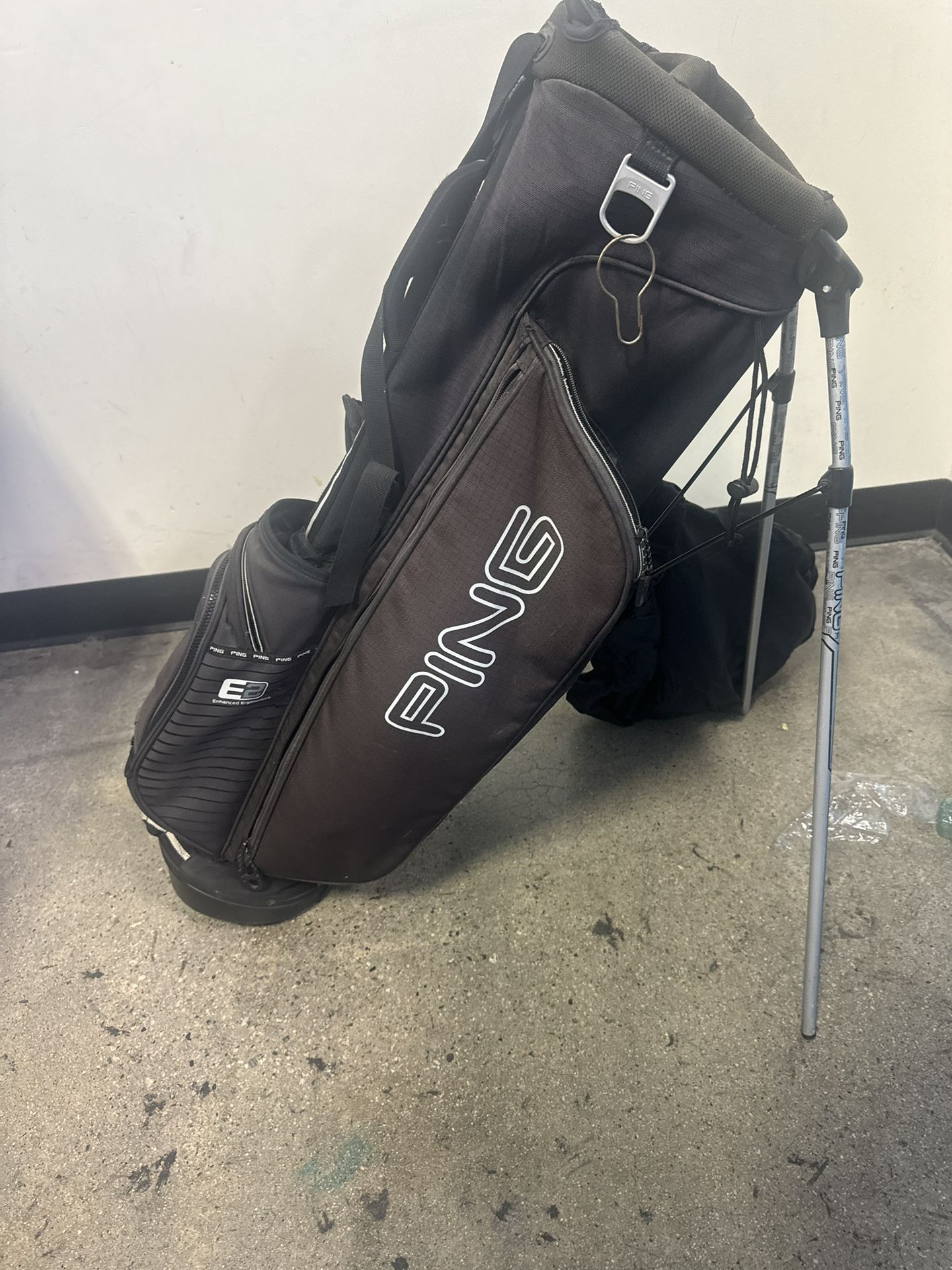 PING TAYLOR MADE Standing Golf Bag With Strap Multi Slot Rain Guard