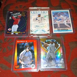 Replica 2024 Panini National Treasures Blockchain Card And 4 Authentic Ken Griffey Cards