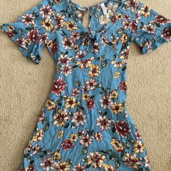 Floral Blue Dress