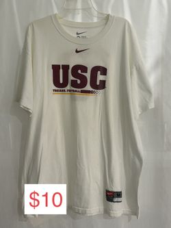 USC Trojans Football T Shirt Nike Medium Men White