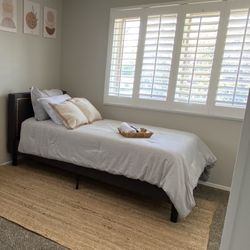 Twin Bed Frame With Mattress 