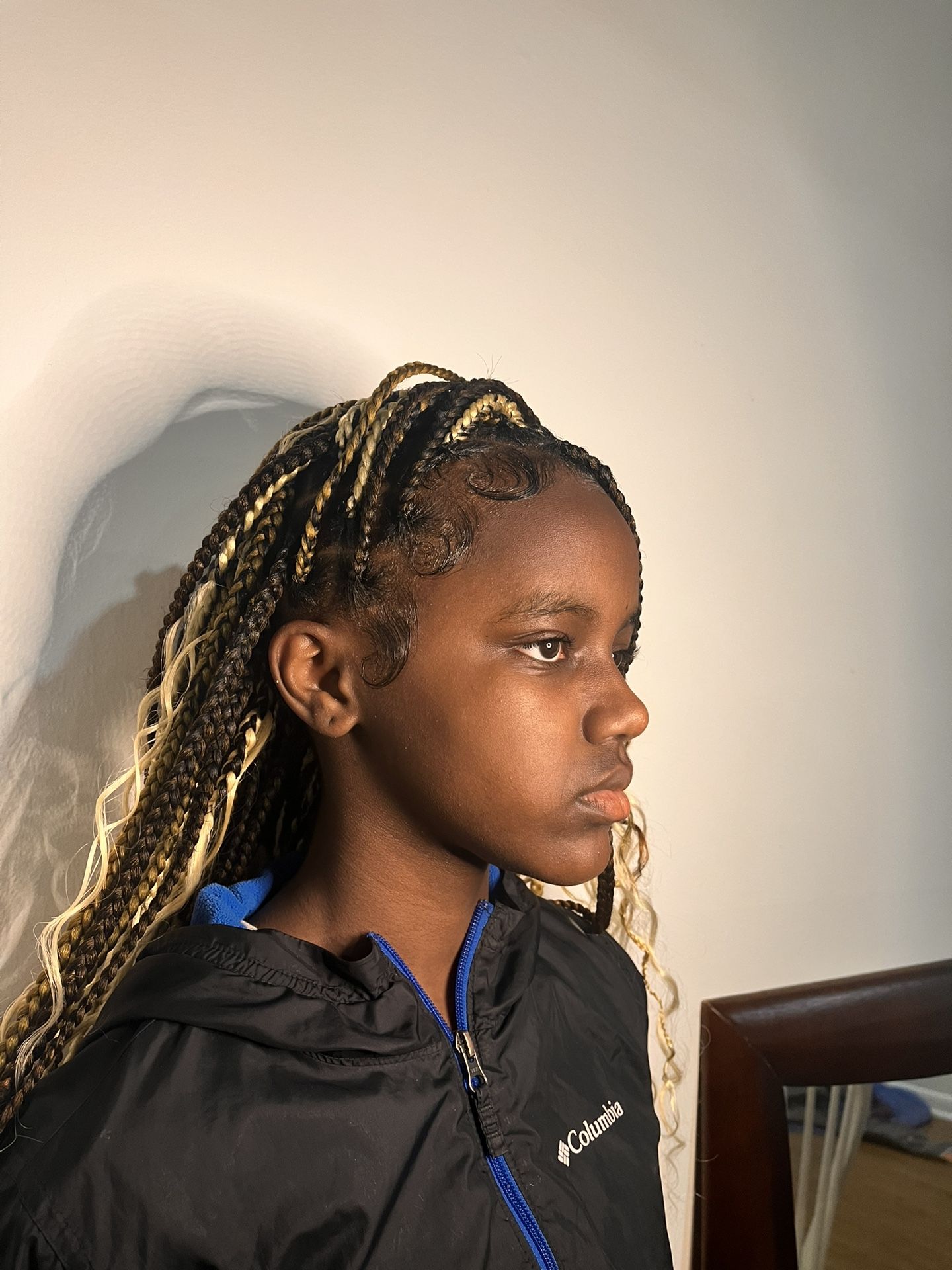 Braids Barber Raincoat French Braid Headband With Curls Bandana