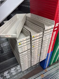Plastic organizing bins