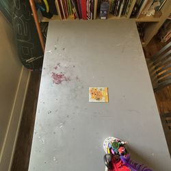 Pottery Barn craft Table With 2 Chairs 