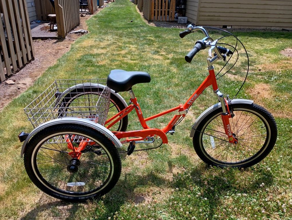 24" Vevor 7 Speed Foldable Trike Brand New