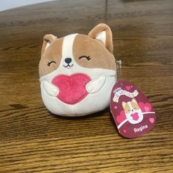 Squishmallow Valentines Regina The Corgi NWT 2024 5”