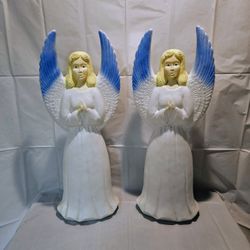 Pair of Vintage 1988 Union Products 30" Angel Blowmolds! (Need Cords/lights)