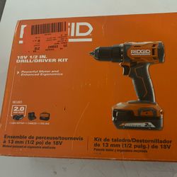 Ridgid 18v 12 Inch Drill Driver Kit 