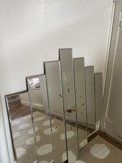 Art Deck Mirror Clock - 7 Panel