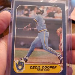 Milwaukee Brewers Cecil Cooper '86 Fleer '87 Donruss Baseball Cards 