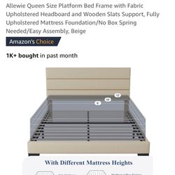 Bed Frame And Bed, Double Size