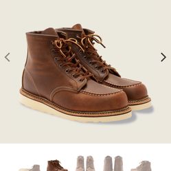 SIZE 7 RED WING WATERPROOF LEATHER SOFT TOE BOOTS BRAND NEW 