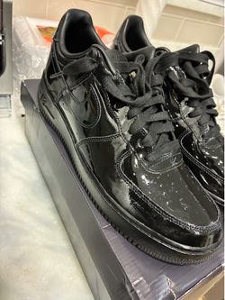 Black Air Force’s patent leather sz 12