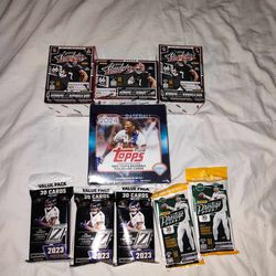 Nfl And MLB Sports Card Blaster And Megabox Lot *sealed *