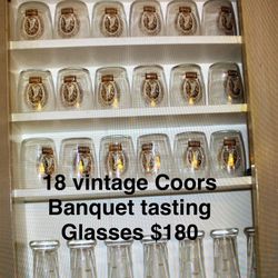 1959 Vintage Coors Banquet Tasting Glasses And Pitcher