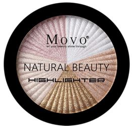 Move Highlighter Powder Makeup Palette 5 Colors Shimmer Glitter Highlighter Palette High Pigment Face Illuminator Makeup Set(Light）
