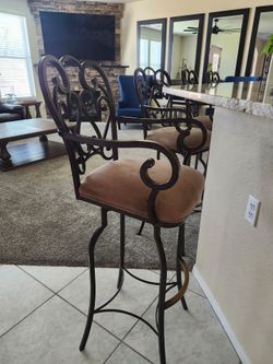 Elegant wrought Iron bar stools