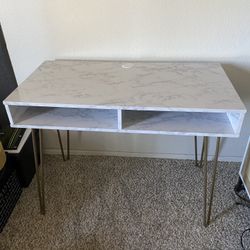 White Marble Desk 