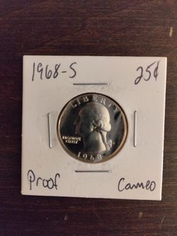 1968-S  Proof Cameo Washington Quarter