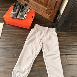 Little kids Nike cleats  - size 11C and pants