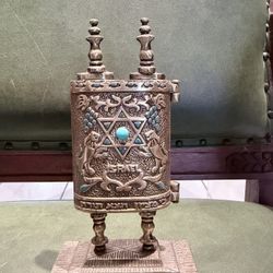 Vintage 10 Commandments Brass Jerusalem Torah Made in Israel Judaica Jewish