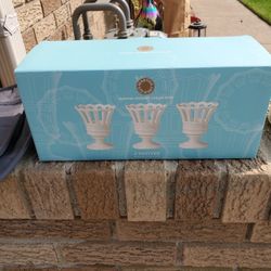 Martha Stewart New Glass Votives X3