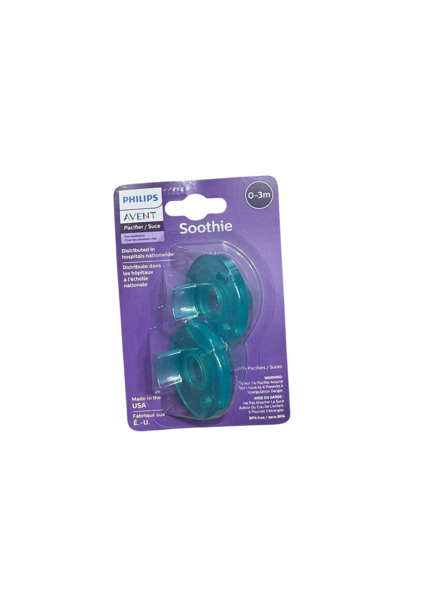 Philips Avent Soothie Pacifier, 0-3 Months, Green, 2 Pack Suckling Newborn Baby