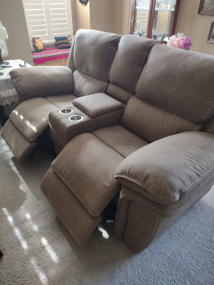 Light Brown Electric Recliner Couches