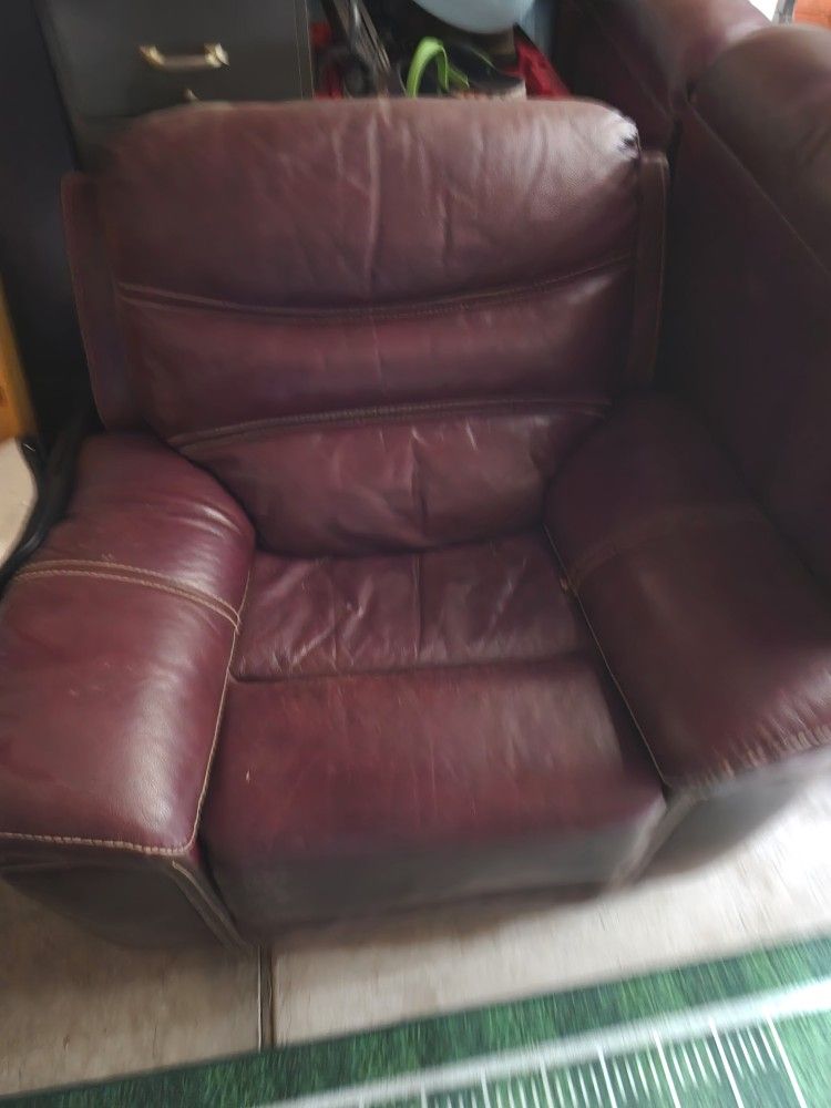 Red Leather Recliner
