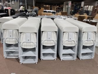 Brand New White Folding Chairs Box