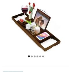 Bamboo bath tray New $15