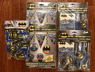 Batman birthday party decoration kit, favor pack, table toppers