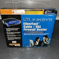Linksys BEFSX41 Broadband Firewall Router 4Port Switch/VPN ENDPOINT (NEW-UNOPEN)