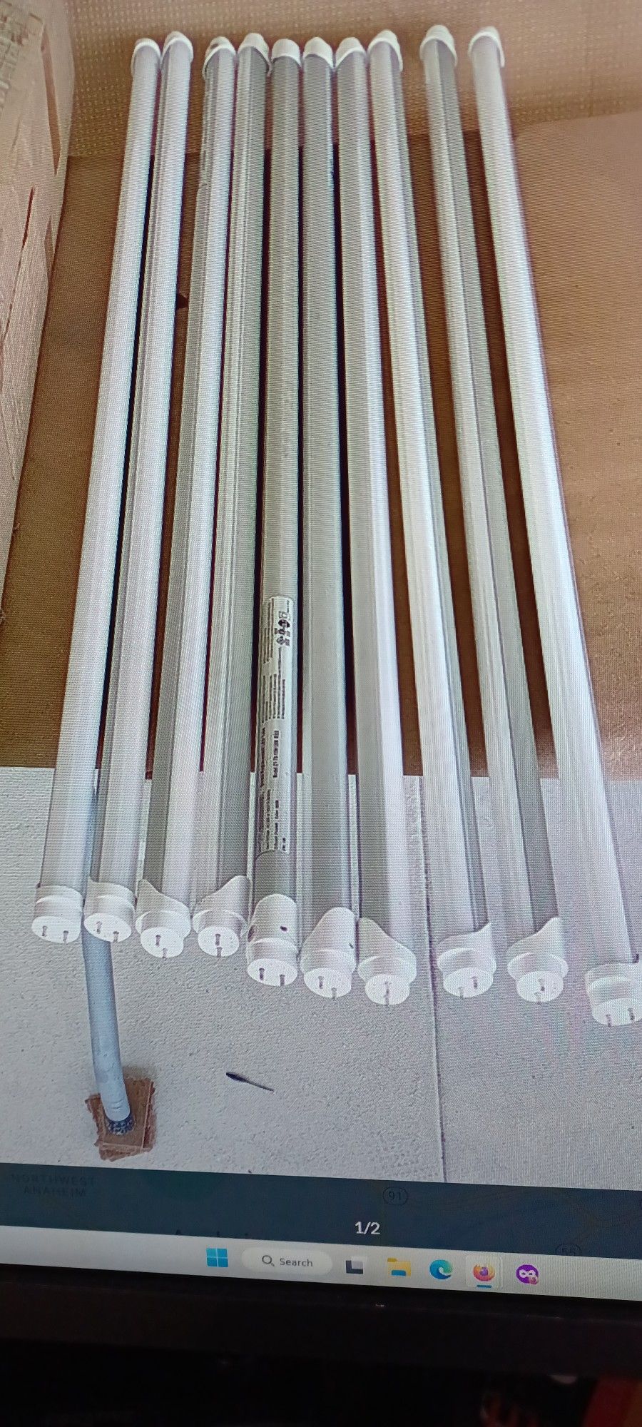 4' Frosted LED Tube 5000K James ZY-T8-15W1200 BIXX- Price per Each-