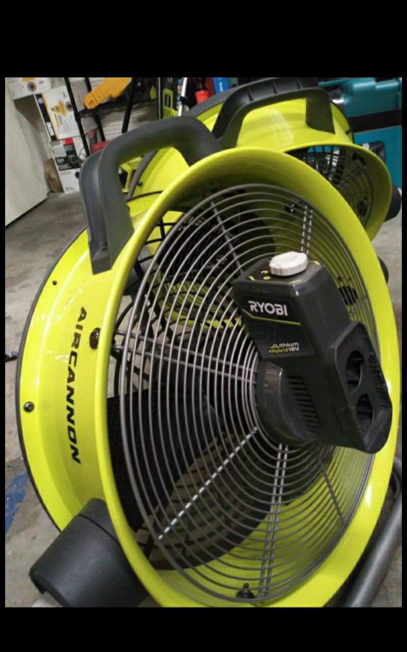 RYOBI 18V CORDLESS OR CORDED DUAL POWER FAN NEW TOOL ONLY