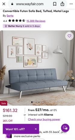 Grey Couch Futon. Wayfair product
