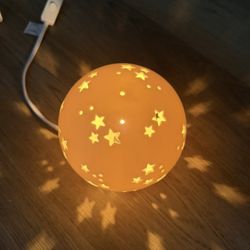 Pillowfort White Starry Globe Kids Nightlight