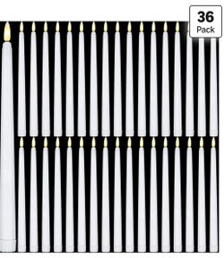 36 Pieces Flameless Taper Candles Battery Operated Bulk 11" Plastic Lights LED Candlesticks Window Candles for Birthday Wedding Church Decor Party Sup